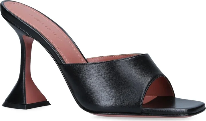 Amina Muaddi Leather Lupita Mules 95 - Image 2