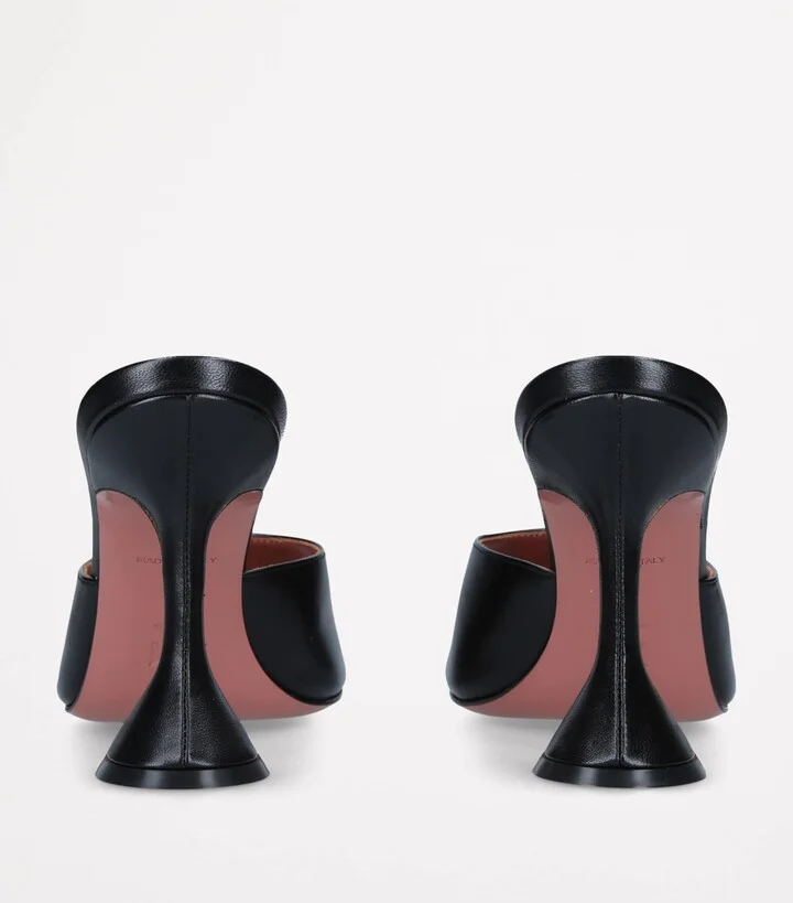 Amina Muaddi Leather Lupita Mules 95 - Image 3