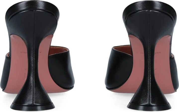 Amina Muaddi Leather Lupita Mules 95 - Image 4