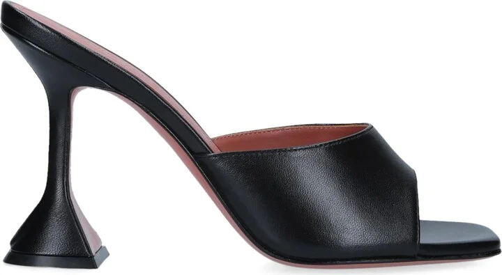 Amina Muaddi Leather Lupita Mules 95 - Image 6