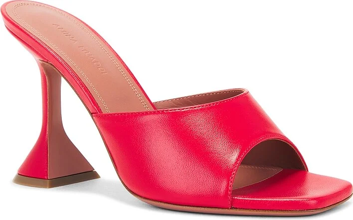 AMINA MUADDI Lupita 95 Nappa Slipper Mule in Red - Image 2