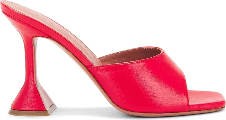AMINA MUADDI Lupita 95 Nappa Slipper Mule in Red