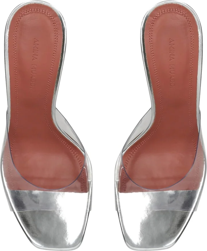 Amina Muaddi Lupita Glass Mules 70 - Image 3