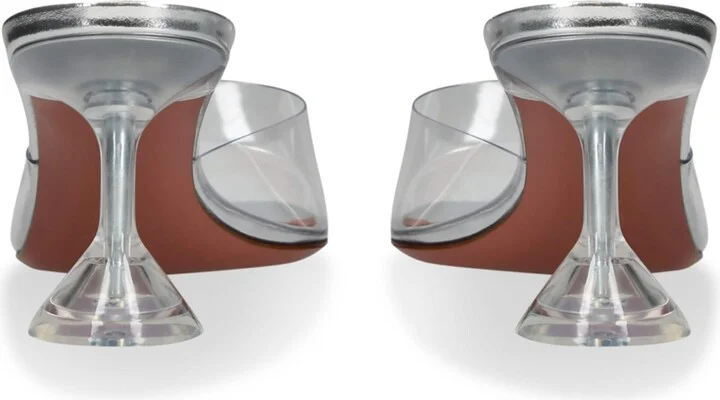 Amina Muaddi Lupita Glass Mules 70 - Image 4