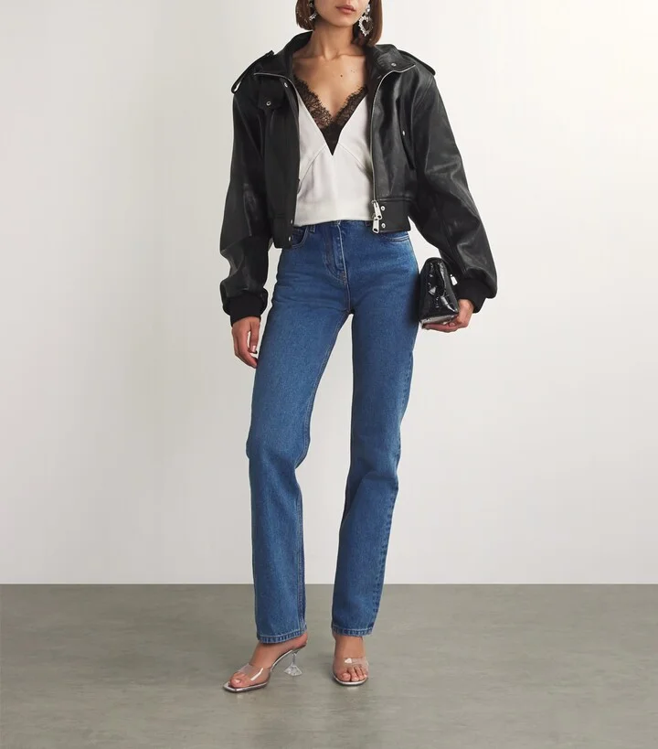 Amina Muaddi Lupita Glass Mules 70 - Image 5