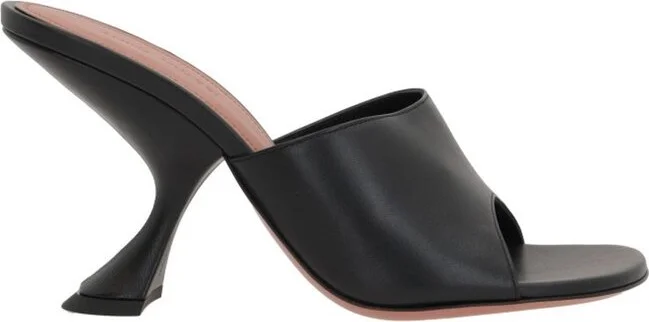 Amina Muaddi Lupita Sculpted Heel Sandals