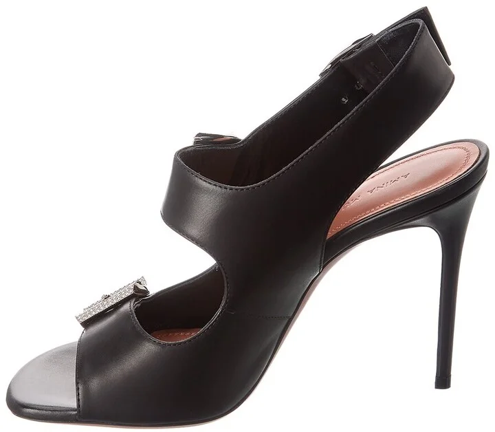 Amina Muaddi Marni Leather Sandal - Image 2