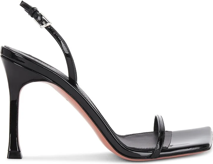 AMINA MUADDI Maya 95 Patent Slingback in Black