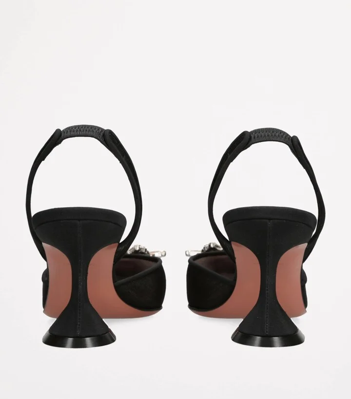 Amina Muaddi Mesh Begum Slingback Pumps 70 - Image 2