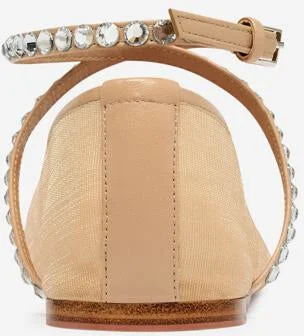 Amina Muaddi Mesh Crystal Ballerinas - Image 3