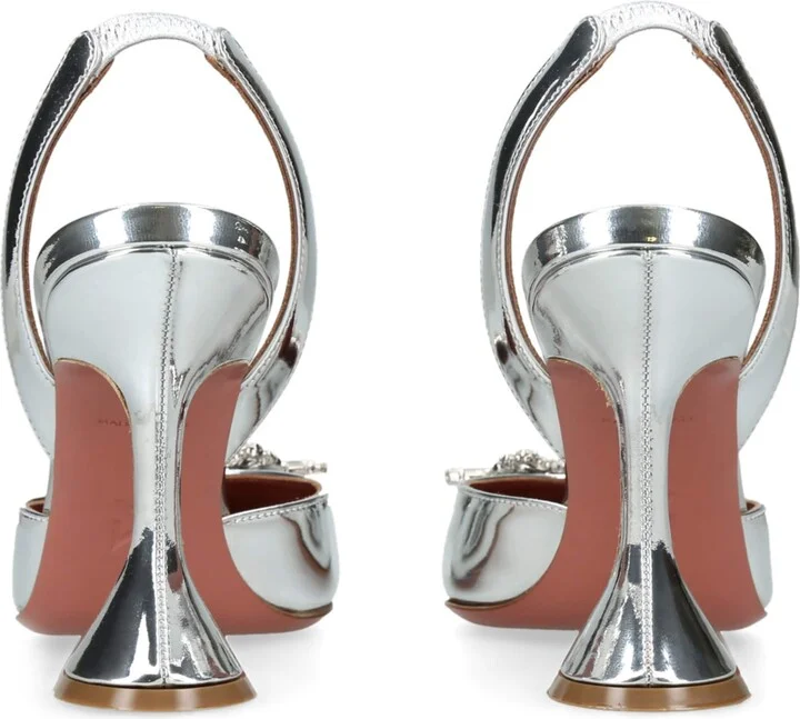 Amina Muaddi Mirror Begum Slingback Heels 95 - Image 2