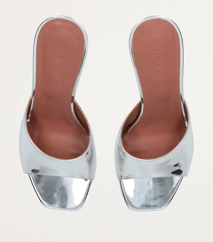 Amina Muaddi Mirror Lupita Mules 95 - Image 4