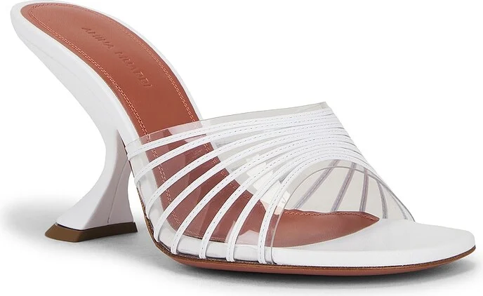 AMINA MUADDI Mookie 90 Slipper in White - Image 2