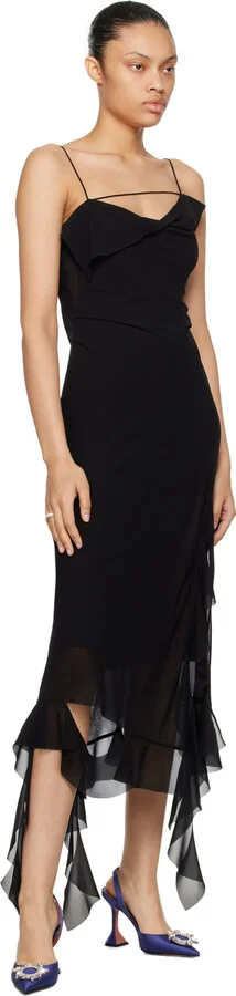 Amina Muaddi Navy Begum Sling 95 Heels - Image 5
