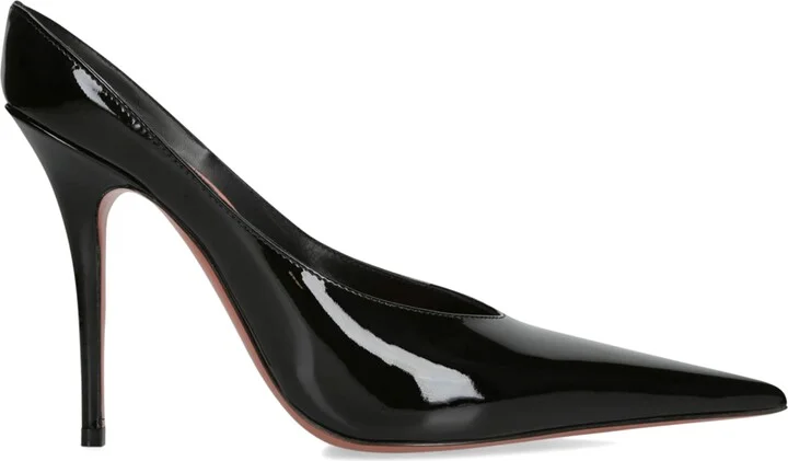 Amina Muaddi Patent Leather Anok Mules 105