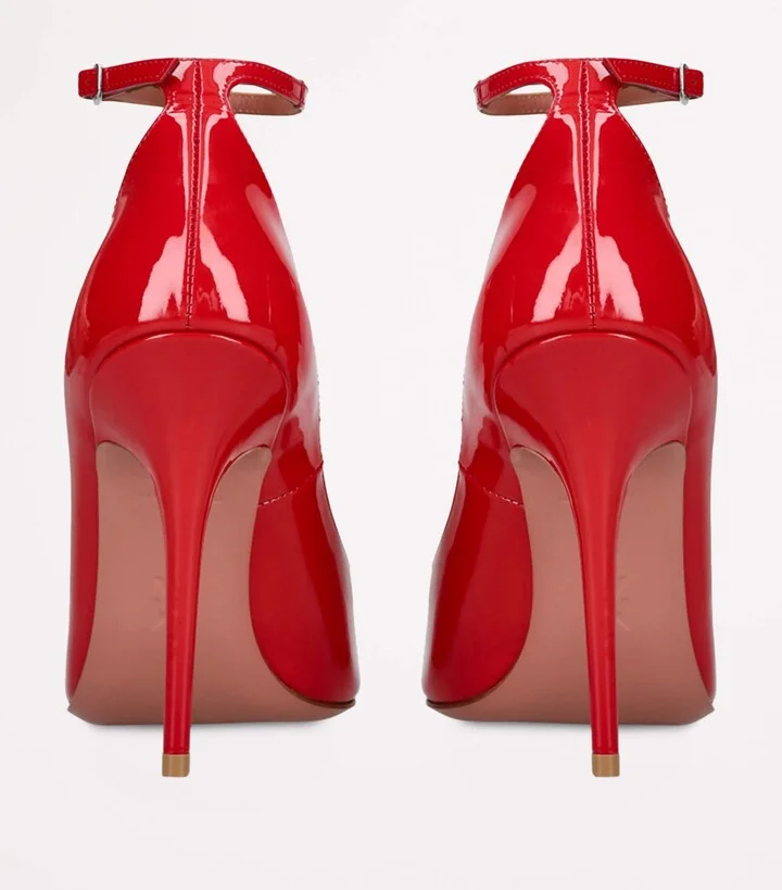 Amina Muaddi Patent Leather Anok Pumps 105 - Image 2
