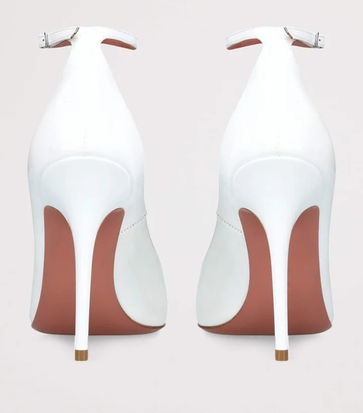 Amina Muaddi Patent Leather Anok Pumps 105 - Image 2