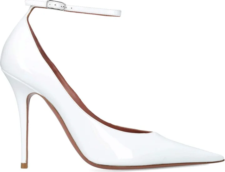 Amina Muaddi Patent Leather Anok Pumps 105