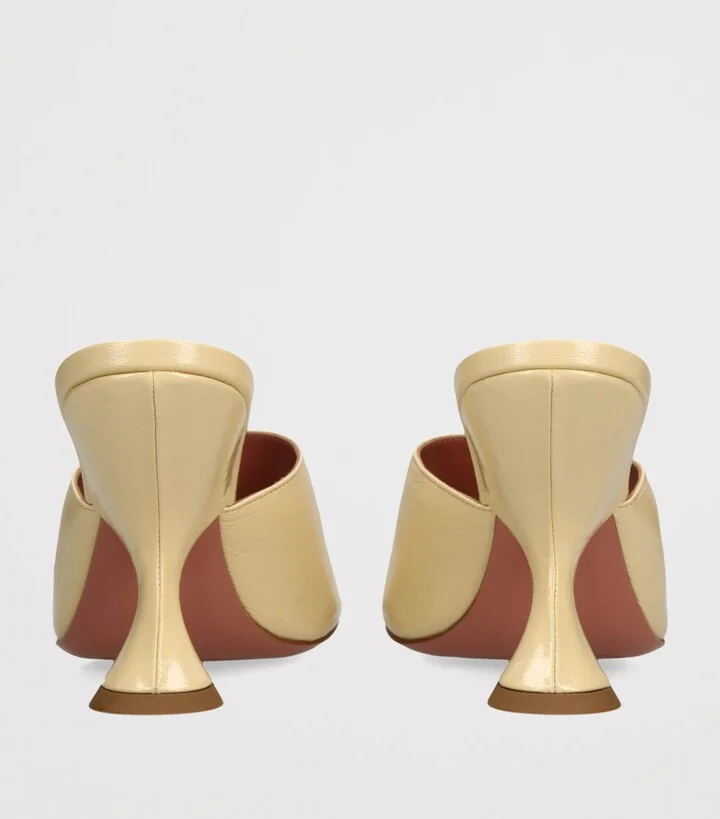 Amina Muaddi Patent Taylor Heeled Mules 90 - Image 2