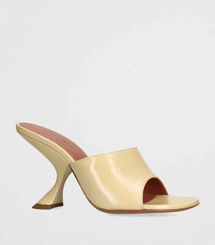 Amina Muaddi Patent Taylor Heeled Mules 90 - Image 3