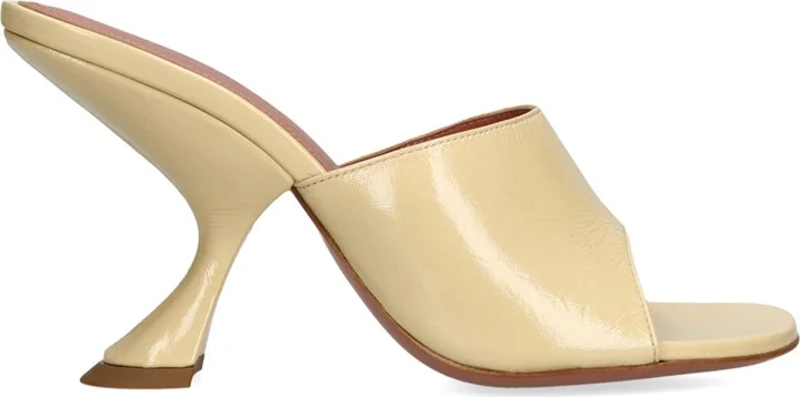 Amina Muaddi Patent Taylor Heeled Mules 90