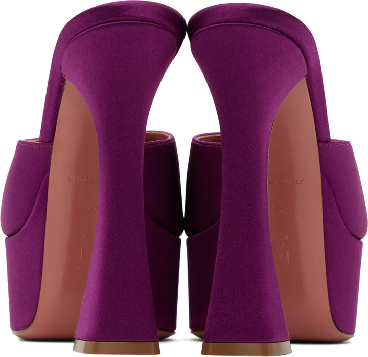 Amina Muaddi Purple Dalida 140 Heeled Sandals - Image 2