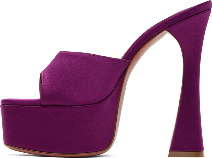 Amina Muaddi Purple Dalida 140 Heeled Sandals - Image 3