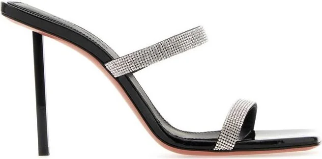 Amina Muaddi Rih Embellished Open Toe Sandals