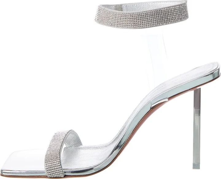 Amina Muaddi Rih Vinyl & Leather Sandal - Image 2