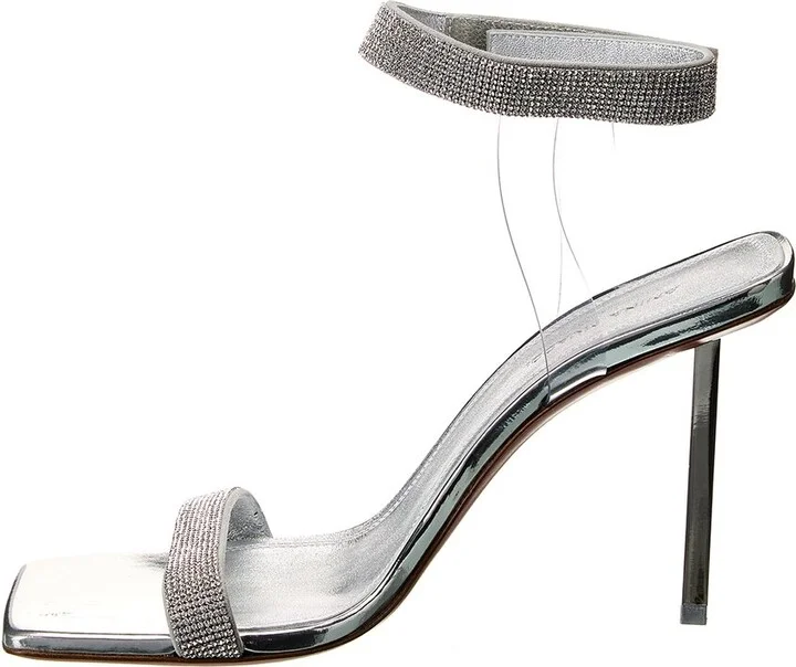Amina Muaddi Rih Vinyl & Leather Sandal - Image 2