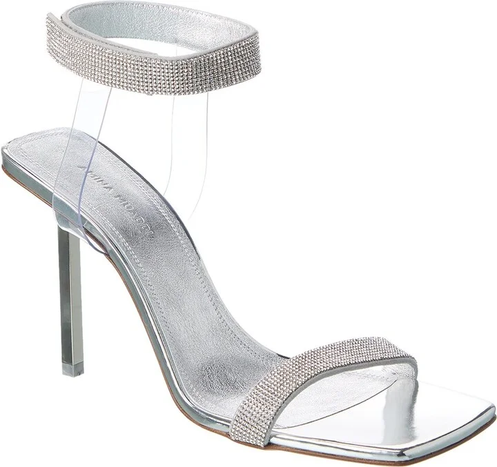 AMINA MUADDI Rih Vinyl & Leather Sandal