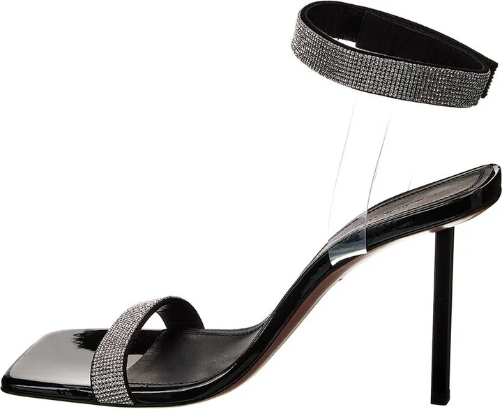 Amina Muaddi Rih Vinyl & Patent Sandal - Image 2