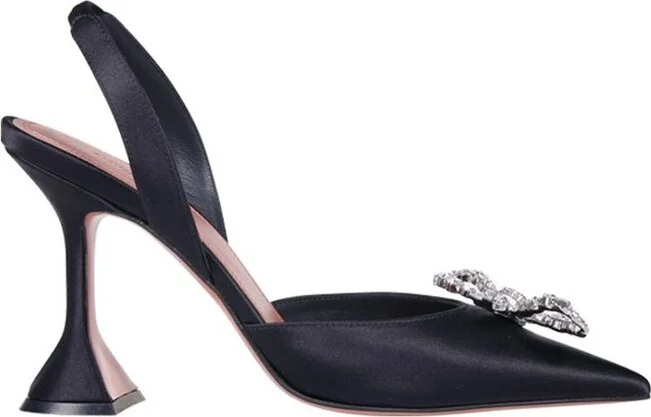Amina Muaddi Rosie Pointed Toe Slingback Pumps