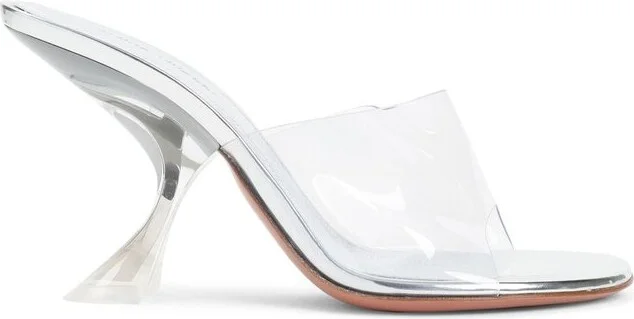 Amina Muaddi Round Open Toe Heeled Sandals
