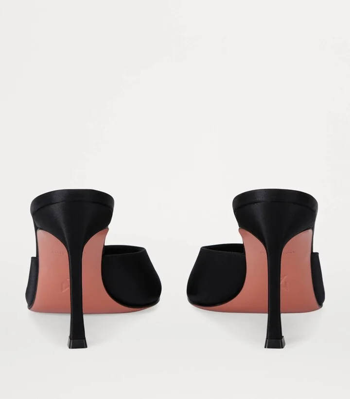 Amina Muaddi Satin Alexa Mules 90 - Image 3