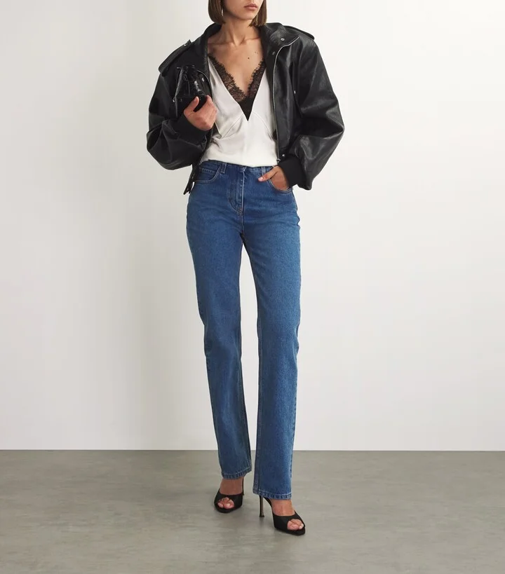 Amina Muaddi Satin Alexa Mules 90 - Image 5