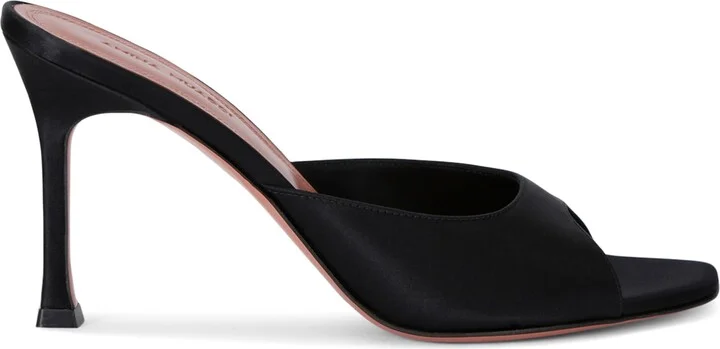 Amina Muaddi Satin Alexa Mules 90