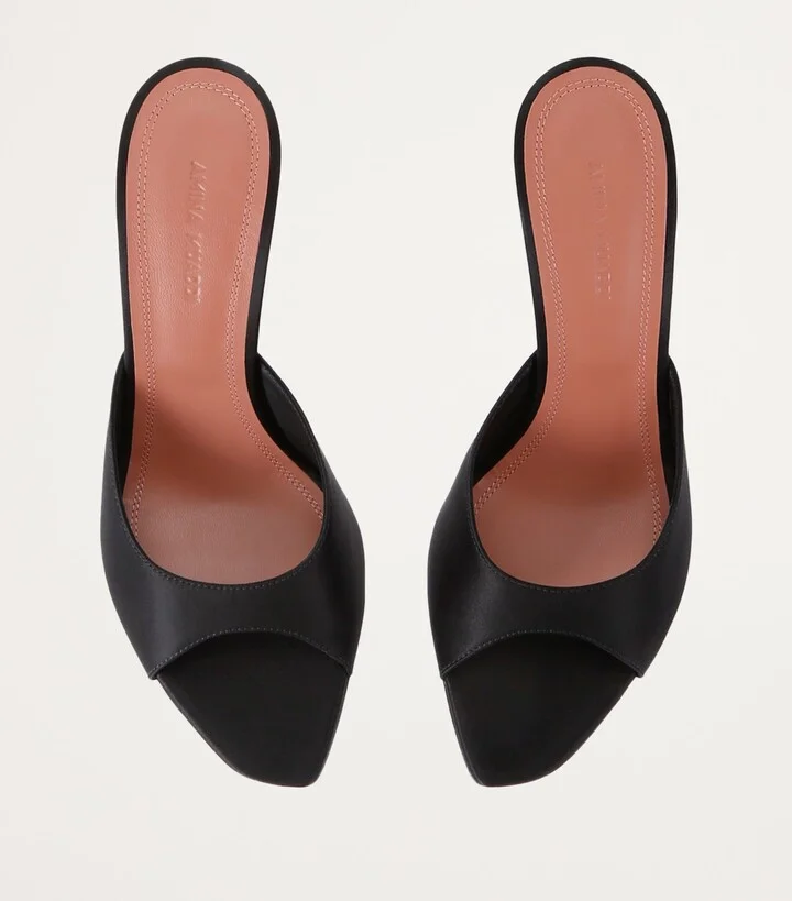 Amina Muaddi Satin Alexa Mules 95 - Image 4