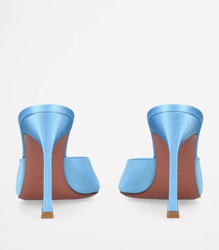 Amina Muaddi Satin Alexa Mules 95 - Image 2