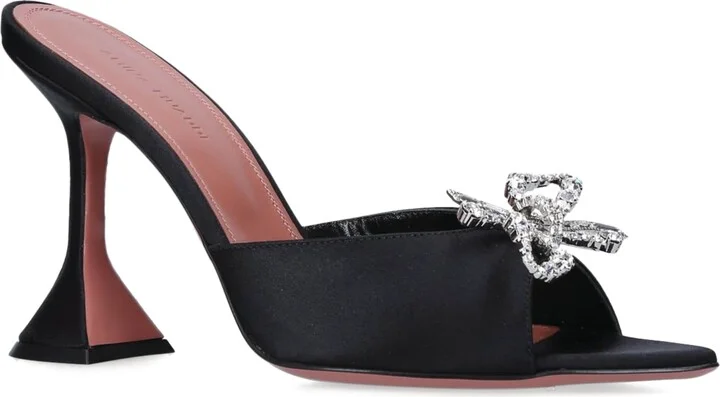 Amina Muaddi Satin Rosie Mules 95 - Image 3