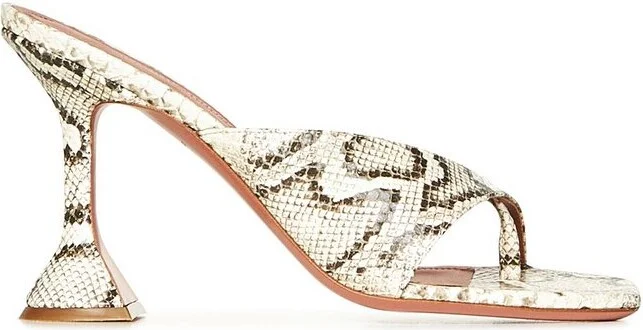 Amina Muaddi Shiona Embossed Mules
