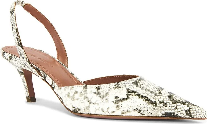 AMINA MUADDI Sofia 60 Snake Sling Pump in Brown - Image 2