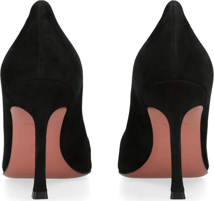 Amina Muaddi Suede Camelia Pumps 90 - Image 4