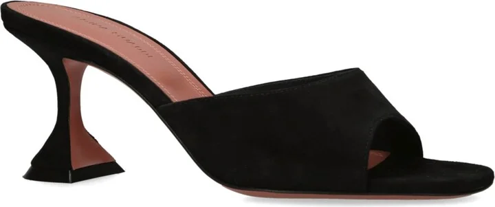 Amina Muaddi Suede Lupita Mules 70 - Image 3