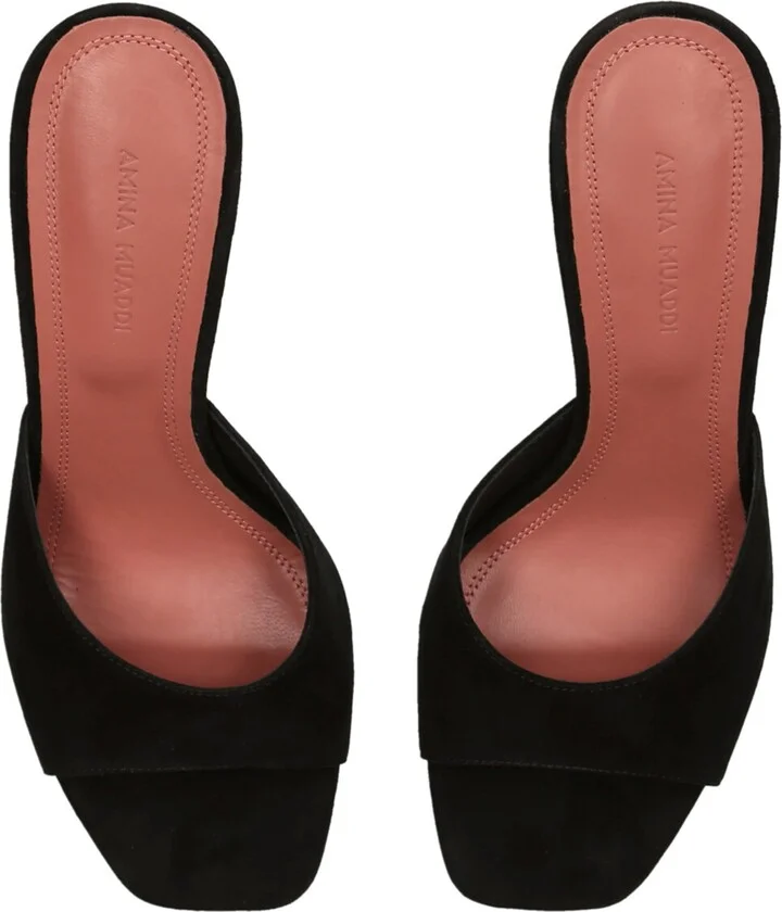 Amina Muaddi Suede Lupita Mules 70 - Image 4