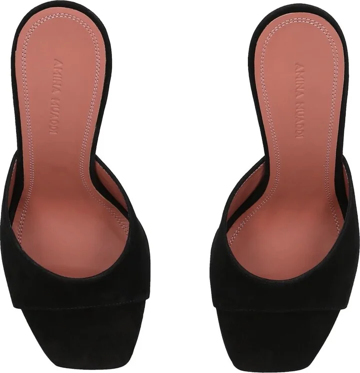 Amina Muaddi Suede Lupita Mules 95 - Image 4