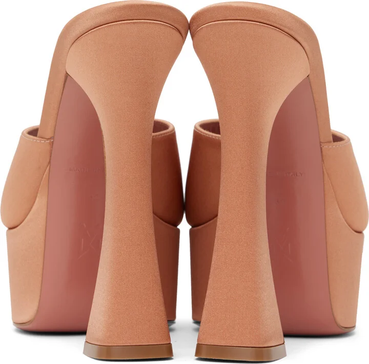 Amina Muaddi Tan Dalida Heeled Sandals - Image 2