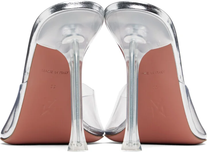 Amina Muaddi Transparent Alexa Glass 60 Heeled Sandals - Image 2
