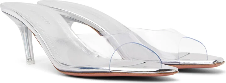 Amina Muaddi Transparent Alexa Glass 60 Heeled Sandals - Image 4