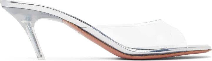 Amina Muaddi Transparent Alexa Glass 60 Heeled Sandals